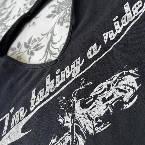 Y2K Forever 21 Biker Halter Top - Picture 5 of 7